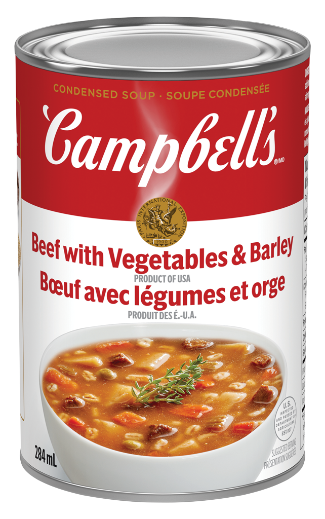 Campbell’s condensée boeuf avec légumes et orge