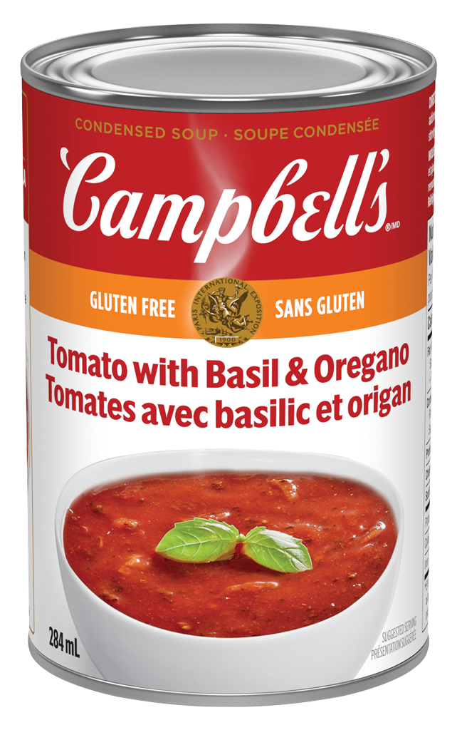 Campbell’s condensée, Tomates avec basilic et origan