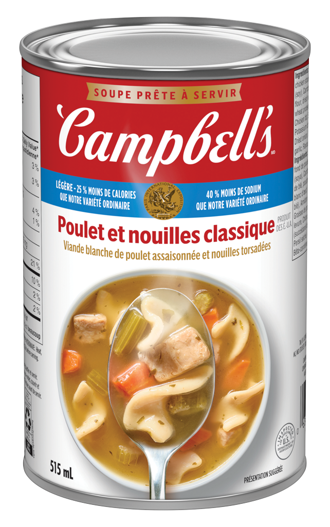 Campbell's® Prete a deguster legere, Poulet et nouilles classique (515 mL)