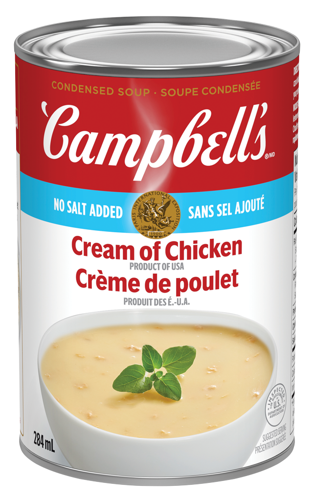 Soupe condensée Campbell Crème de poulet sans sel ajouté