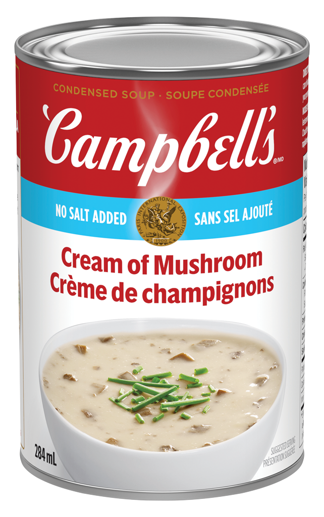 Soupe condensée Campbell Crème de champignons sans sel ajouté