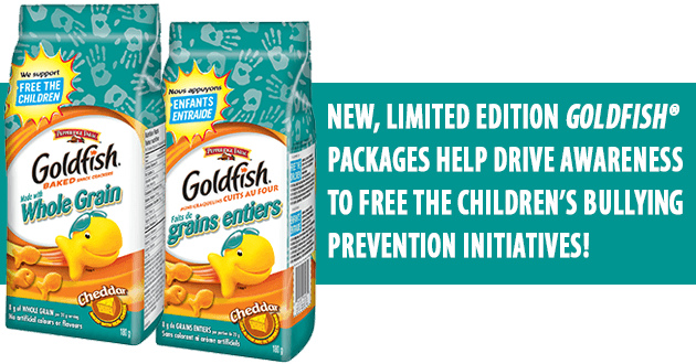 Limited edition Goldfish packages help drive awareness to free the children's bullying prevention initiatives