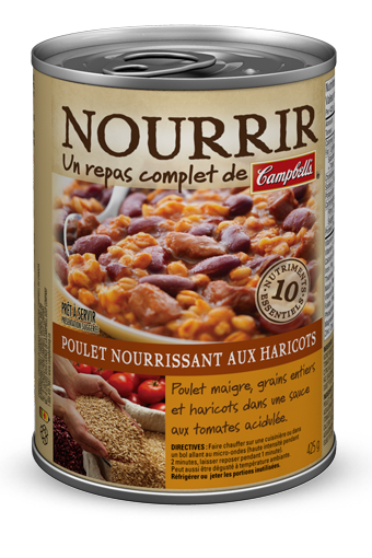 nourrir poulet nourrissant aux haricots