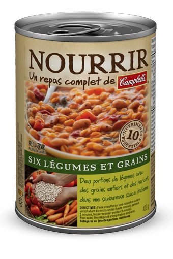 nourrir six legumes et grains