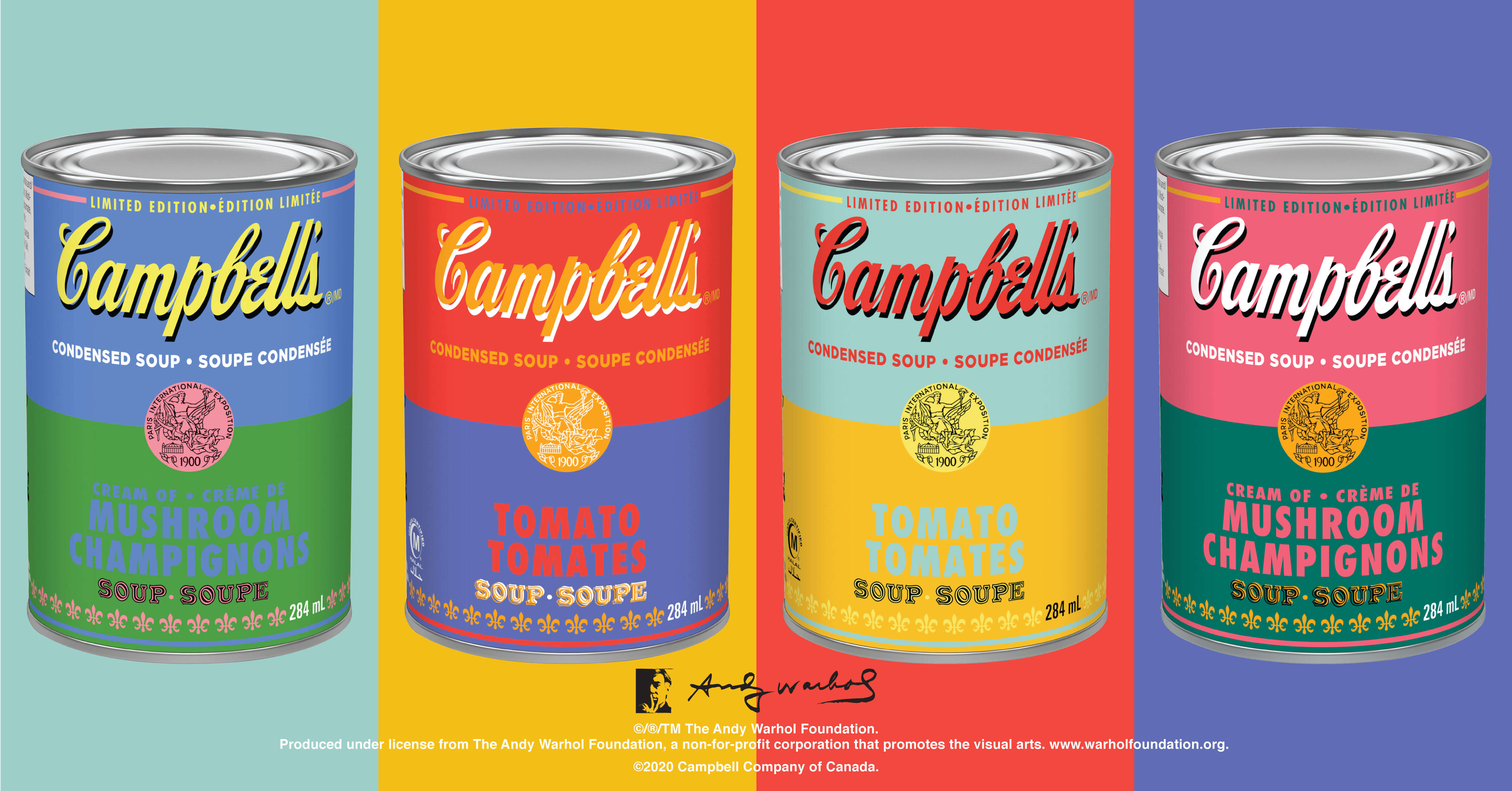 Campbell's Warhol collection of soup cans