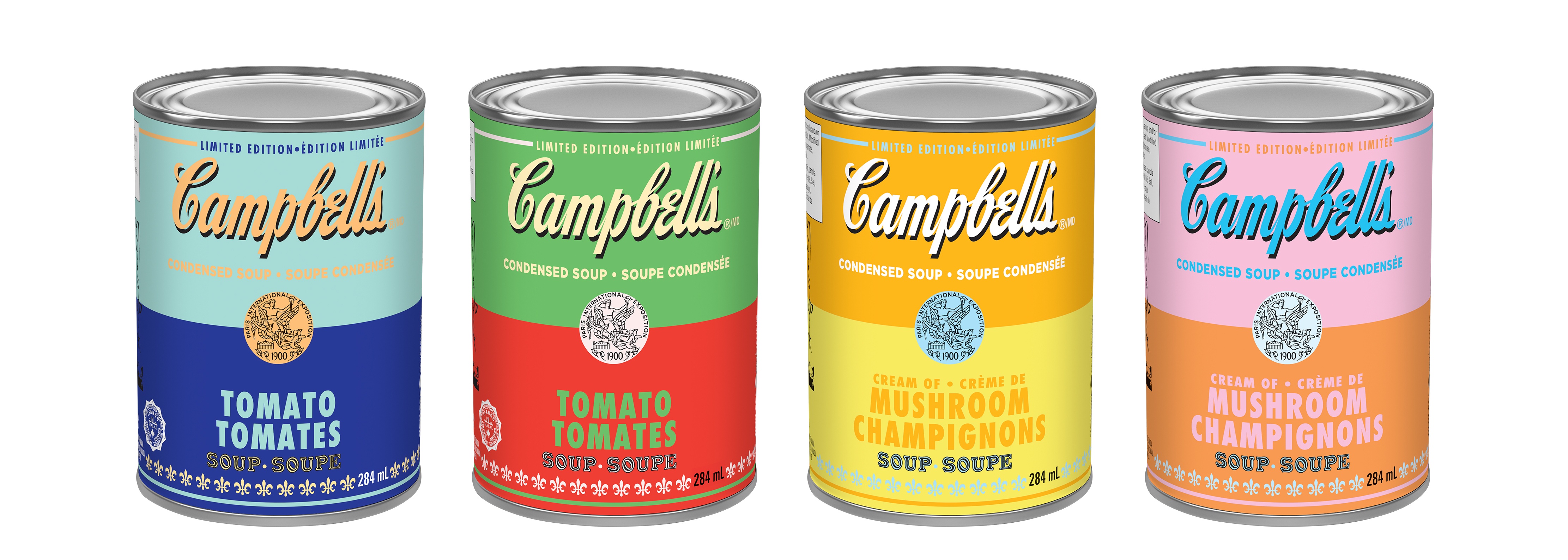 Colourful Andy Warhol soup cans