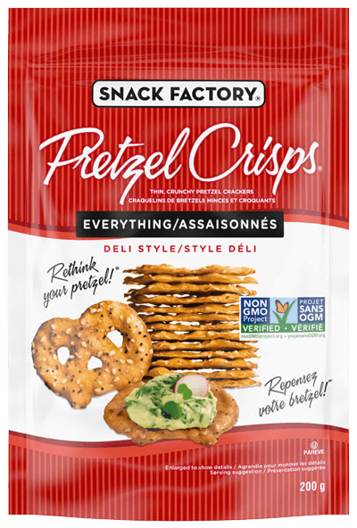 Craquelins de bretzels assaisonnés Pretzel Crisps® de Snack Factory® (200 g)