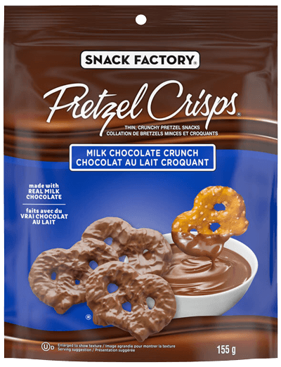 Chocolat au lait croquant
Pretzel Crisps® de Snack Factory® (155 g)